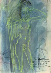 Retrato by Iberê Camargo, 1988, óleo e pastel sobre papel, offered Mar 2020