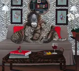 Jonatan e seus sobrinhos na sala de estar by Ana Elisa Egreja, 2010, óleo sobre tela, offered Mar 2020