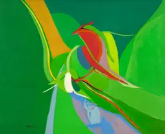 Sem Título by Maria Polo, 1973, óleo sobre tela, offered Mar 2020