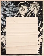 Papai Noel by Belmonte, nanquim sobre papel, offered Nov 2019