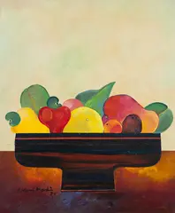Frutas by Aldemir Martins, 1989, acrílica sobre tela, offered Nov 2019