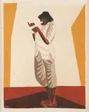 Clóvis Graciano, Músico, guache sobre papel