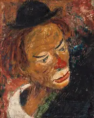 Palhaço by Sérgio Milliet, 1958, óleo sobre tela, offered Nov 2019