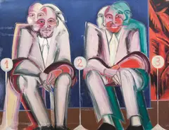 Espera by Maria Helena Chartuni, 1977, óleo sobre tela, offered Nov 2019