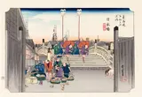 Utagawa Hiroshige, Nihonbashi - The 53 Stages of Tõkaidõ Series, xilogravura