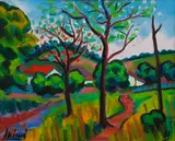 Inimá de Paula, Paisagem do Rio Vermelho, 1981, óleo sobre tela