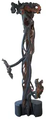 Sem Título by Frans Krajcberg, escultura em madeira policromada, offered Nov 2019