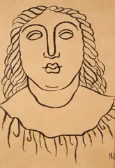 Moça by Ismael Nery, 1928, nanquim sobre papel, offered Nov 2019