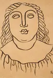 Ismael Nery, Moça, 1928, nanquim sobre papel