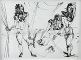 Flavio De Carvalho, Três Mulheres, 1972, gravura em metal sobre papel