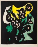 Di Cavalcanti, Vaso de Flores, serigrafia aquarelada sobre papel