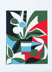 Vaso de Flor by Norberto Nicola, guache sobre papel, offered Oct 2019