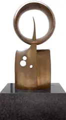 Elvio Becheroni, Personaggio con Pensero, 1982, escultura em bronze