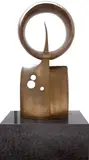 Elvio Becheroni, Personaggio con Pensero, 1982, escultura em bronze