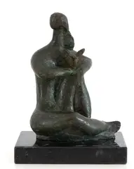 Mulher com Pomba by Sonia Ebling, escultura em bronze, offered Oct 2019