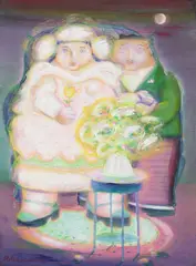 Casamento by Helenos Silva, 1993, óleo sobre tela, offered Oct 2019