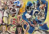 John Graz, Carnaval, 1968, óleo sobre placa