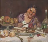 Bigio Gerardenghi, Banquete, óleo sobre tela