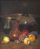 Castellane, Jarro, Panela e Frutas, 1980, óleo sobre tela