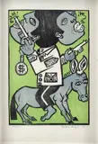 Antonio Henrique Amaral, O Meu e o Seu, xilogravura sobre papel
