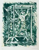 Rubens Gerchman, Elevador Social, 1974, litografia sobre papel