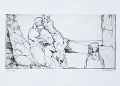 Karl Plattner, Figuras, 1966, gravura em metal sobre papel