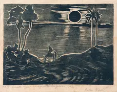 Caçador de Esmeraldas by Oswaldo Goeldi, 1958, xilogravura sobre papel, offered Oct 2019