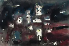 Cidade à Noite by Darel Valença Lins, 1963, aquarela sobre papel, offered Oct 2019