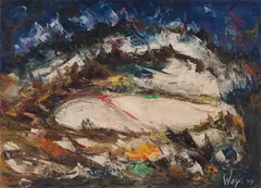 Abstrato by Wega Nery, 1979, óleo sobre tela, offered Oct 2019