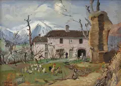 Castellane, Paisagem Rural, 1955, óleo sobre madeira
