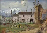 Castellane, Paisagem Rural, 1955, óleo sobre madeira