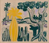 Tarsila do Amaral, Cartão Postal, 1972, xilogravura sobre papel