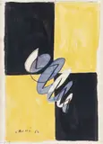 Leopoldo Raimo, Sem Título, 1956, nanquim, aquarela e caneta hidrográfica sobre papel
