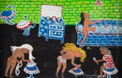 Toilet by Maria Auxiliadora da Silva, 1972, técnica mista sobre papel, offered Oct 2019