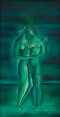 Duas Mulheres by None Andrade, 1971, óleo sobre tela, offered Oct 2019