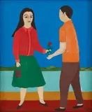 Djanira da Motta e Silva, Casal, óleo sobre tela