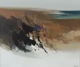 Abstrato by Tikashi Fukushima, óleo sobre tela, offered Oct 2019