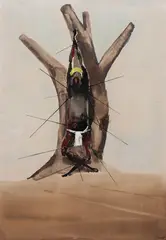 Flechado by Carybé, 1963, técnica mista sobre papel, offered Oct 2019