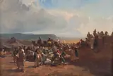 Cena Árabe by Dario Mecatti, óleo sobre tela, offered Oct 2019