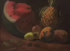 Composição com Frutas by Estêvão Silva, 1878, óleo sobre madeira, offered Oct 2019