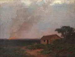 Queimadas by Clodomiro Amazonas, 1922, óleo sobre tela, offered Oct 2019