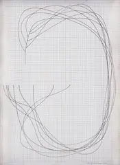Sem Título by José Damasceno, 2010, nanquim sobre papel milimetrado, offered Oct 2019
