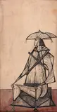 Cangaceiro by Aldemir Martins, 1958, nanquim sobre papel colado em cartão, offered Oct 2019
