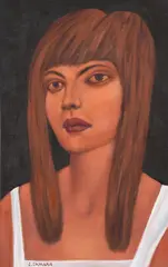 Figura Feminina by João Câmara, óleo sobre madeira, offered Oct 2019