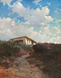 Paisagem by Dario Mecatti, óleo sobre tela, offered Aug 2019