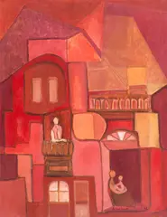 Sem Título by Alice Brill, 1976, óleo sobre tela, offered Aug 2019