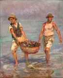Bigio Gerardenghi, Pescadores, óleo sobre tela