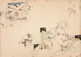 Sérgio Ferro, Sem Titulo, 1971, técnica mista sobre papel