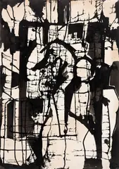 Perfil by Augusto Rodrigues, 1970, nanquim sobre papel, offered Aug 2019