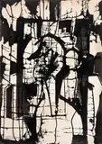 Perfil by Augusto Rodrigues, 1970, nanquim sobre papel, offered Aug 2019